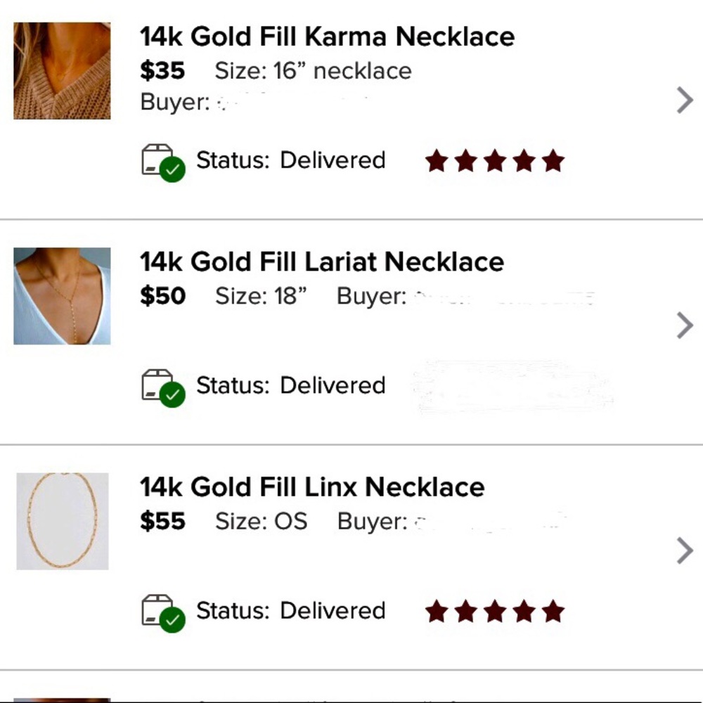 14k Gold Fill Karma Necklace - Picture 4 of 4